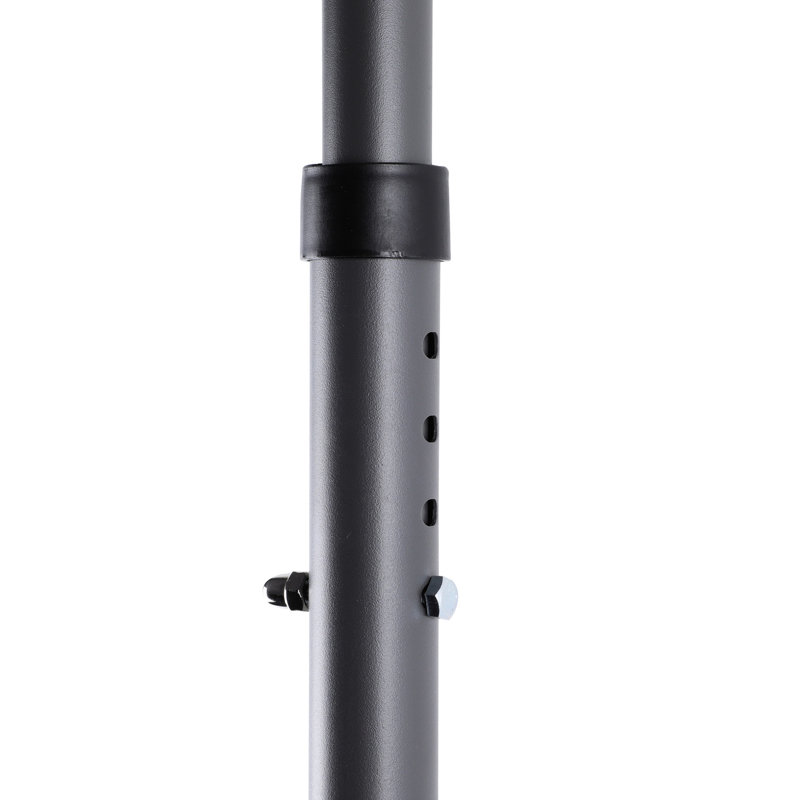 Auvent de patio 118 po x 47 po - Auvent avec poteaux réglables et support de fixation pour parasol de porte de fenêtre en métal inclus