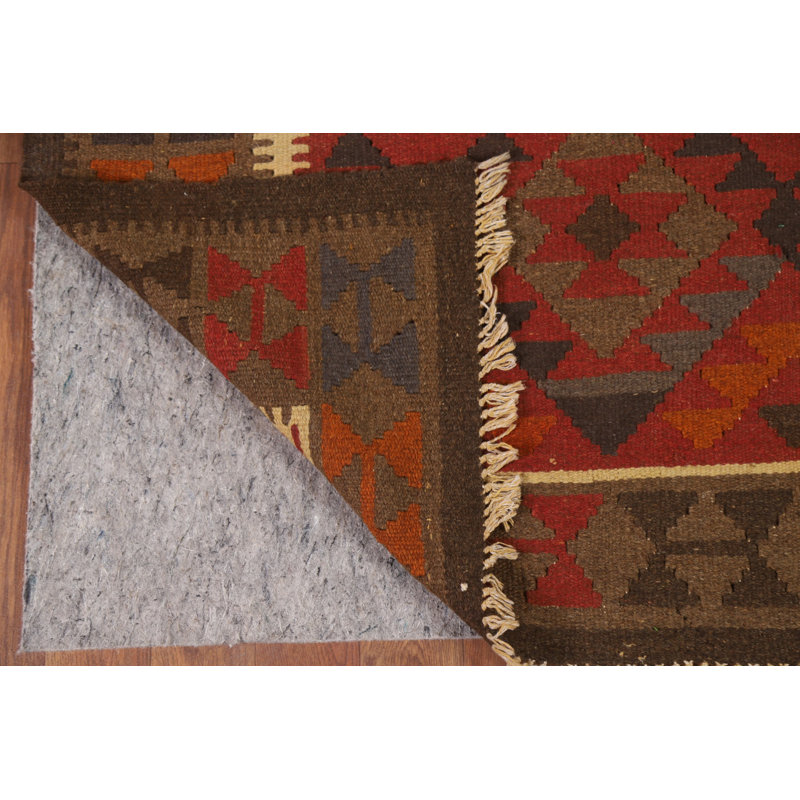 Kilim Reversible Wool Runner Rug 3x7