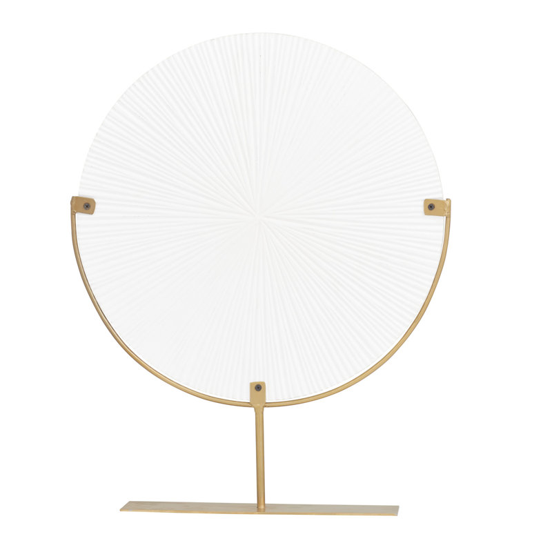 Sculpture décorative Vonny, Blanc, H 22,85 po x l 18,4 po x P 4,1 po