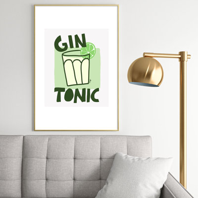 AthenesAtelier Gin Tonic I Framed Art Print