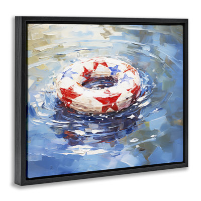 «Patriotic Pool Floatie Floater», art mural par Arlington Prints