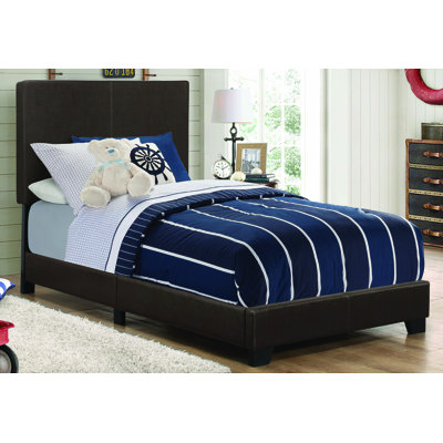Clu Faux Leather Upholstered Full Panel Bed Brown