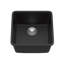 Évier de bar en quartz - Évier de bar encastrable en composite de granit noir 17,3 po x 17,3 po x 8,3 po
