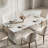 70.9" Rectangular Dining Table – Faux Marble Top, Seats 6-8, Strong Metal Frame-272529167