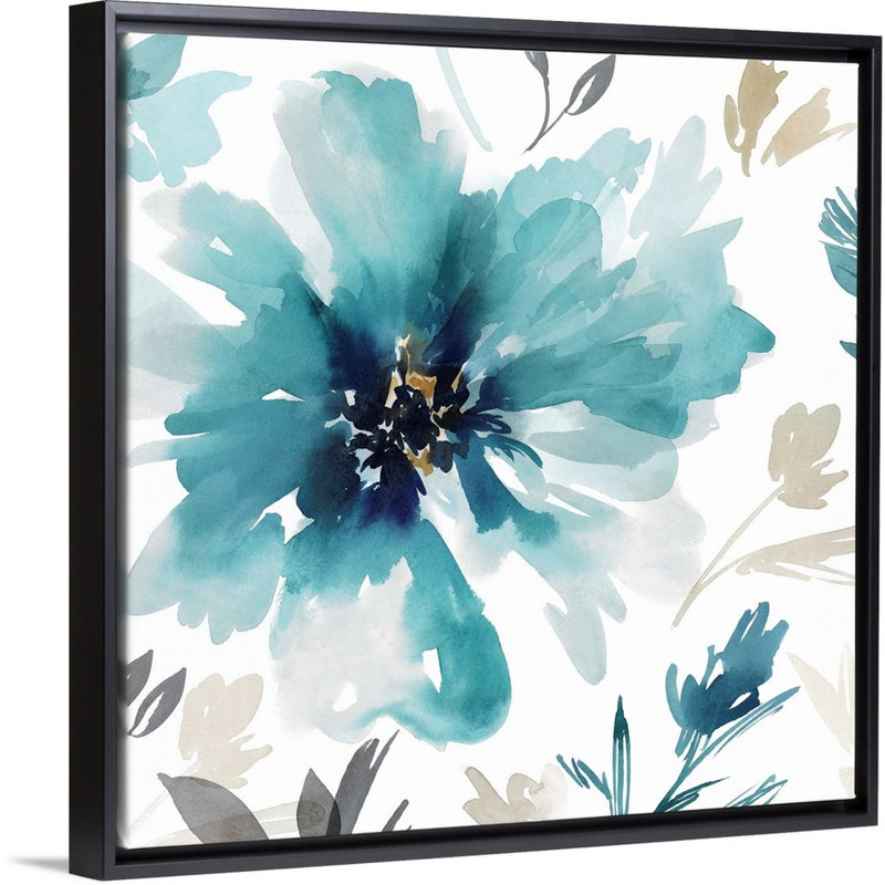 Reproduction d’art sur toile, "finesse I" par Isabelle Z, Toile avec cadre noir, H 32 po x l 32 po x P 1,75 po