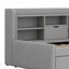 Lit de jour rembourré avec lit gigogne, tablettes de rangement, port USB et prise de courant-114217355