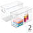 iDesign Set of 2 Cube Storage Bins with Handles for Pantry  - Clear-108714112