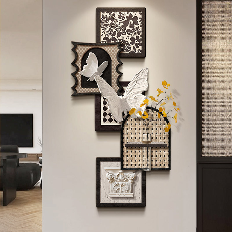 Art mural en grès à forme libre, H 39,37 po x l 19,69 po