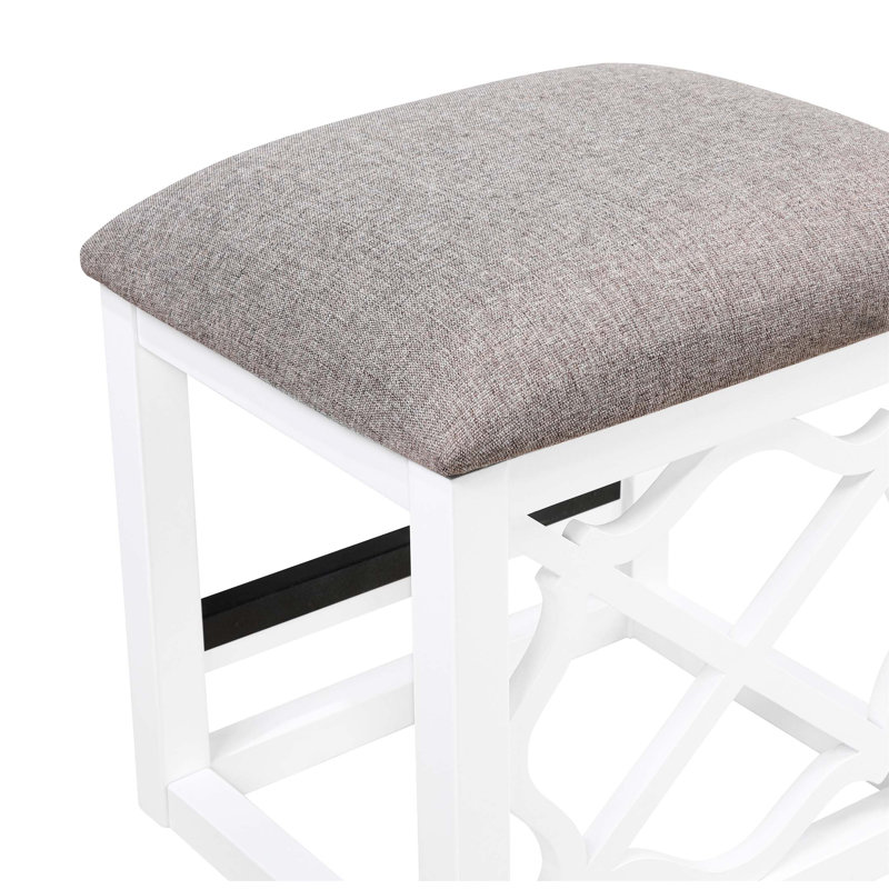 3-Piece Home Office Furniture Set With Rolling Desk, Charging Ports, And Padded Stool For Comfort And Convenience, White
