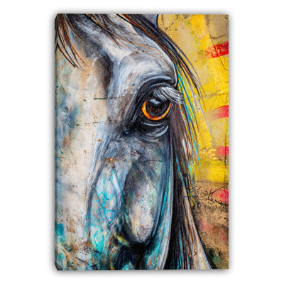 Azure Focus Wrapped Canvas Wall Art