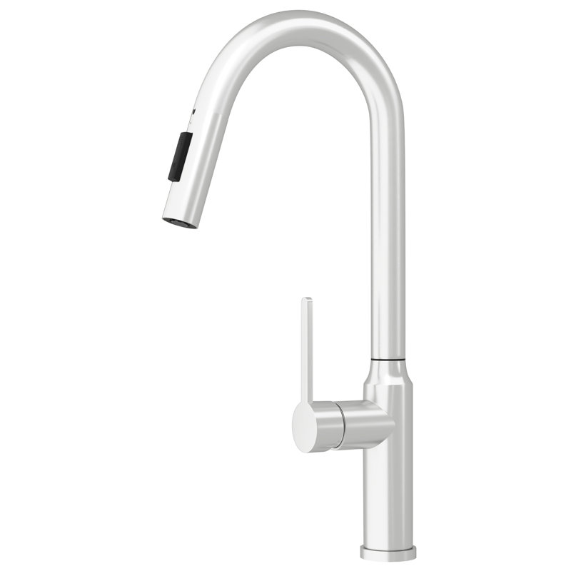 Robinet de cuisine en nickel brossé - Nickel rétractable de 19,12 po, durabilité à long terme