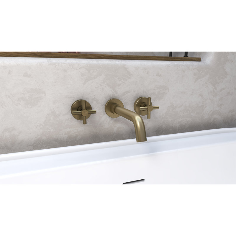 Seneca Bathroom Tub Filler, Brushed Brass