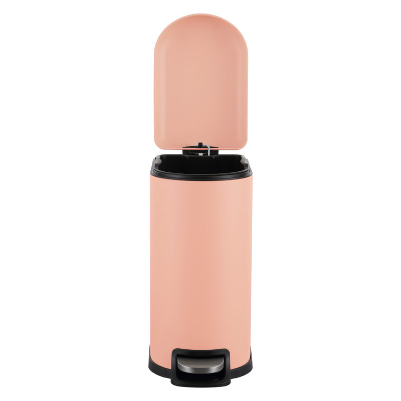 Poubelle à pédale en acier Roland, Flamant rose, 2,64 gallons
