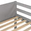 Lit mezzanine simple en bois massif avec échelle-2125245592
