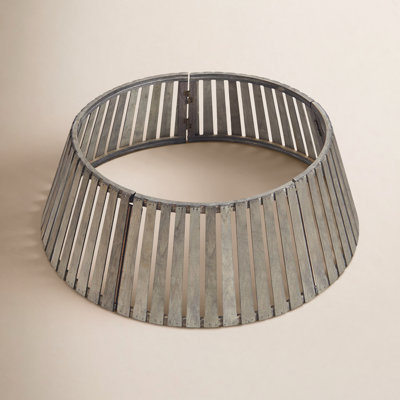 Slated Wood Tree Collar, Natural Smoke