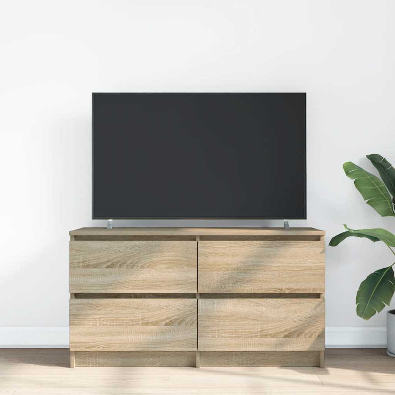 TV Cabinet 100X35x54 Cm Engineered Wood, Sonoma Oak