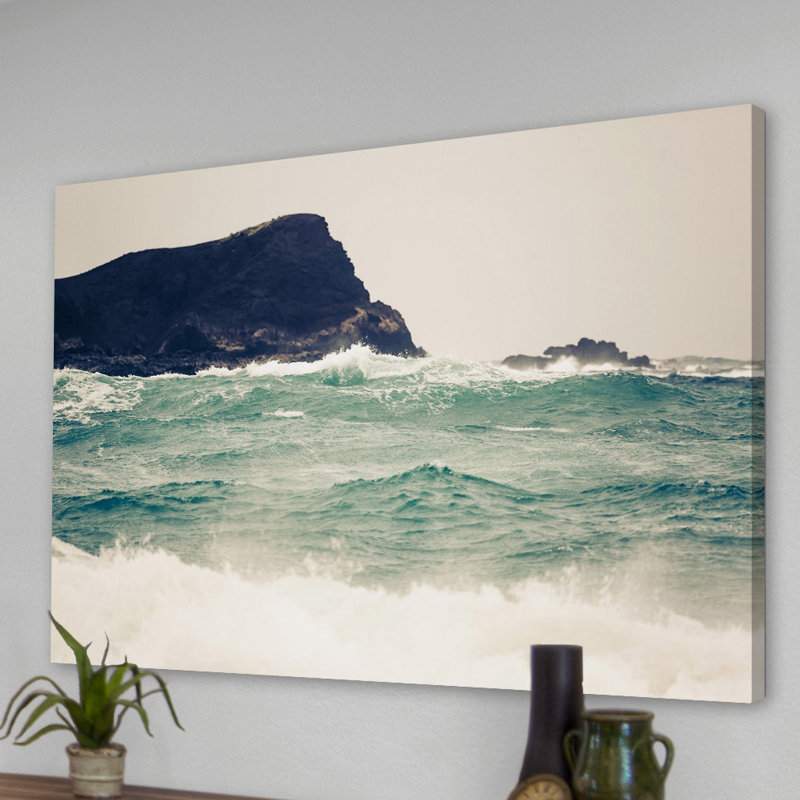 Reproduction d’art sur toile tendue, "the sea a-on une journée de colère" par morgan j hartley, H 40 po x l 60 po x P 1,5 po