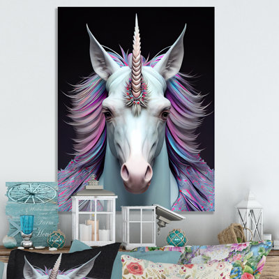 «Beautiful Portrait Of A Unicorn II», reproduction sur toile