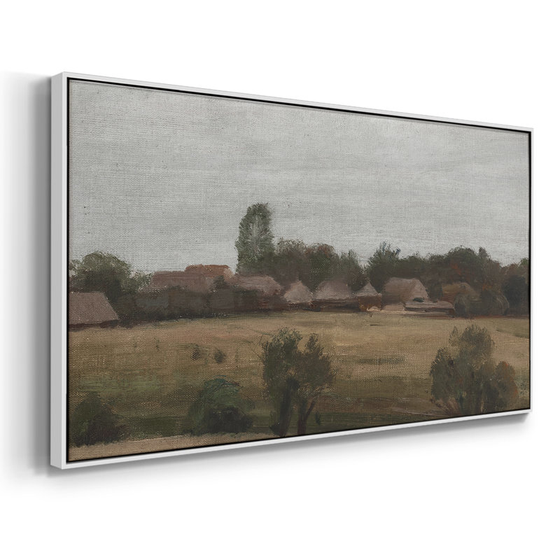 Paysage, série MCCLVII, toile tendue avec châssis, prête à être accrochée, H 17 po x l 33 po, Blanc