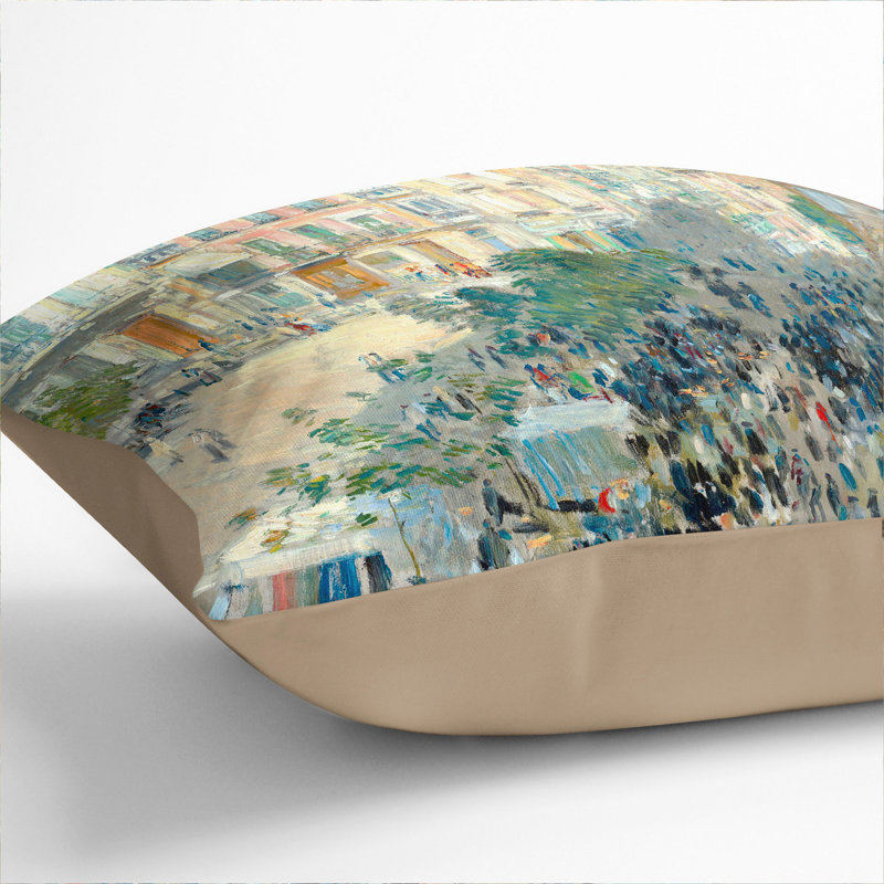 Southern French City Scatter Cushion, Stone, 55cm H x 55cm W x 20cm D