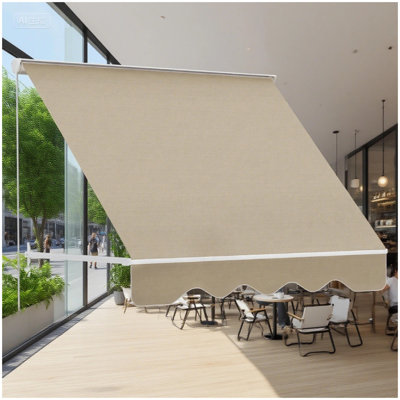 Window Awning Arm Manual Retractable Window Awning Sun Shade Shelter for Patio Balcony Outdoor
