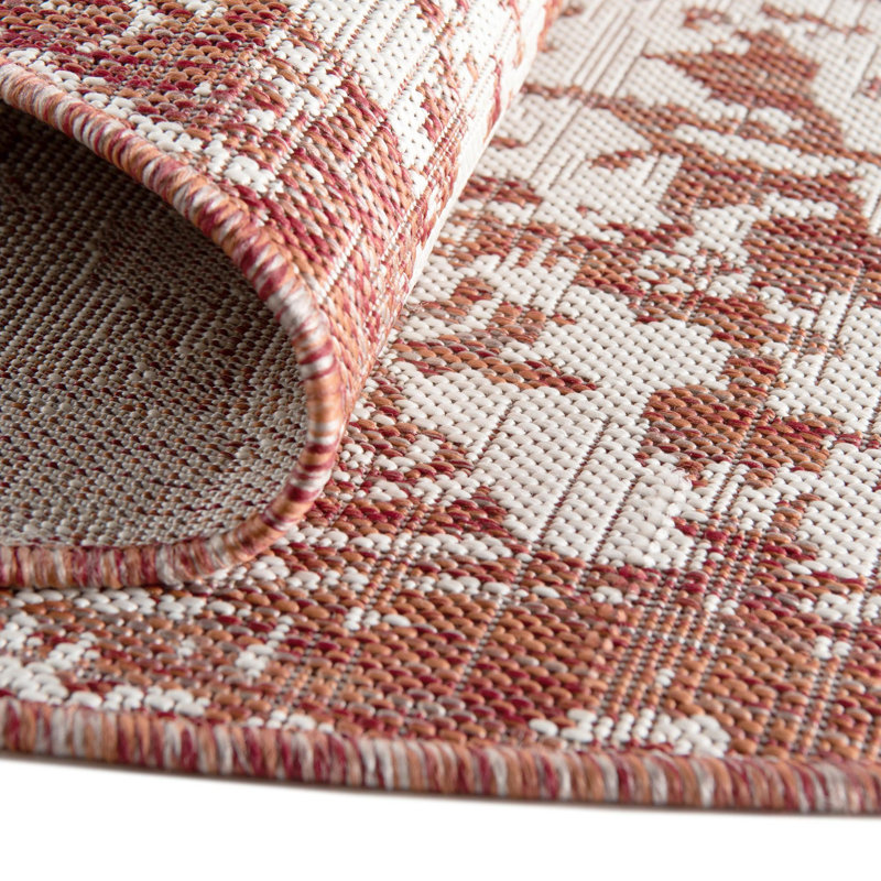 Tapis d'extérieur couleur rouille, Rond 10 pi 8 po