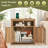 Fluted Nightstand With Charging Station,bedside Table With Open Shelf And Cabient Storage-124140760