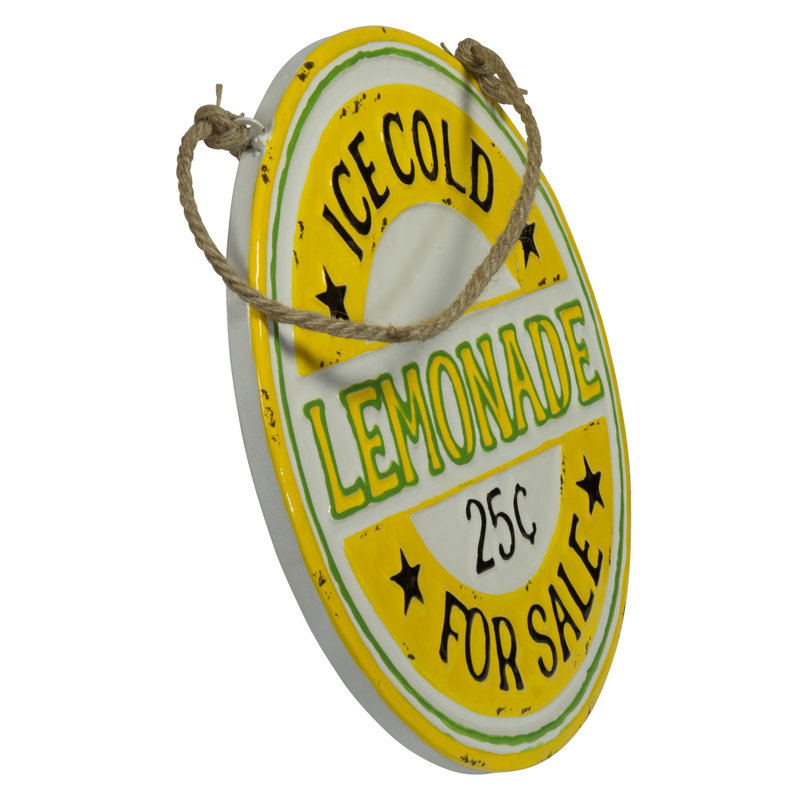 Enseigne à solde en métal "limonade 4"
