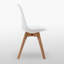 Thomasin Modern  Scandinavian Minimalist Dining Chairs with Faux Leather Cushions and Solid Wood Legs - Side Chair for Dining Room Kitchen Office-188020925-260027893