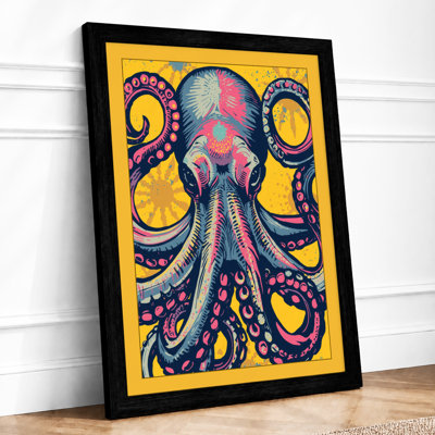 Ornamental Octopus Art Deco - Framed Print