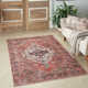 Lisle Machine Washable Persian Rust Multicolor Area Rug