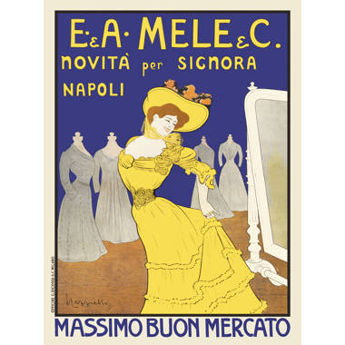 McGaw Graphics 'Massimo Buon Mercato, 1902' Vintage Advertisement Print, Poster - Size: 38 H x 29 W x 0.125 D