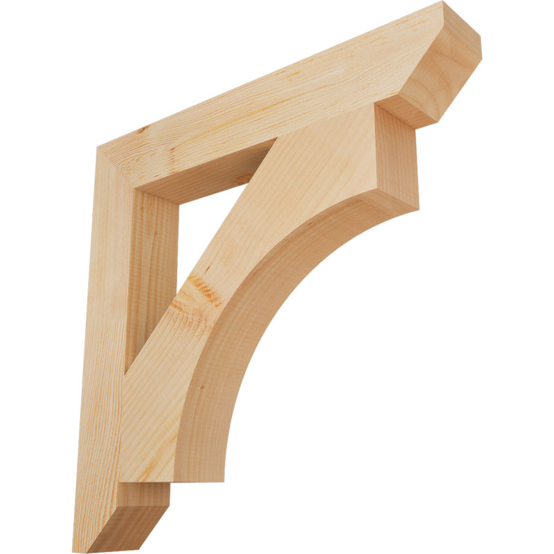 Wood Bracket/Corbel, Douglas Fir, 26" H x 3.5" W x 26" D