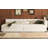Queen Size Upholstered Platform Bed With USB And 2 Drawers, Beige