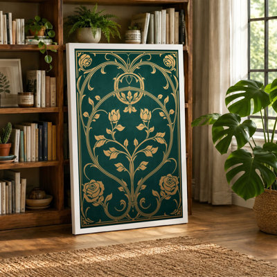 Gilded Urn Botanical - Wrapped Canvas