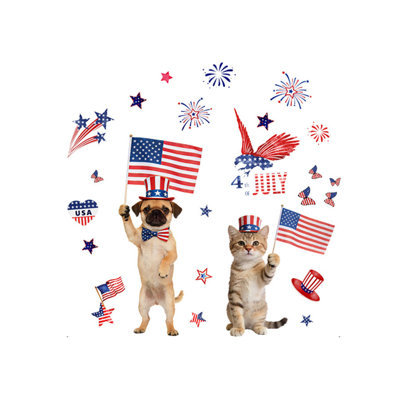 Wallpaper PVC Window Decorations Independence Day Window Clings Wall Decals Window Decals Independence Day Wall Clings