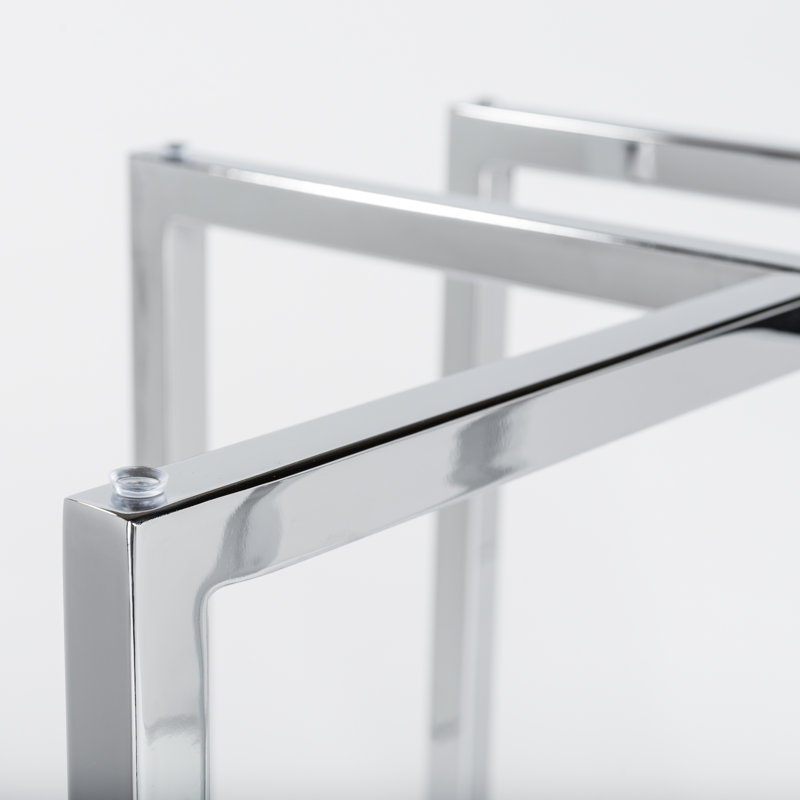 Table de salle à manger Wadley, Chrome, L 48 po x l 48 po