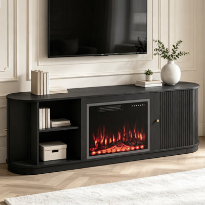 Mid-Century Modern Tv Stand With Fireplace