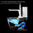 Upgraded Design Armrest, 1.1/1.6 Tornado Flush, Siphonic 12", Soft Close Seat, Dual Flush Map 1000G, 17" Comfort Chair Seat Glossy White Bathroom Toilet Armrest One With In For