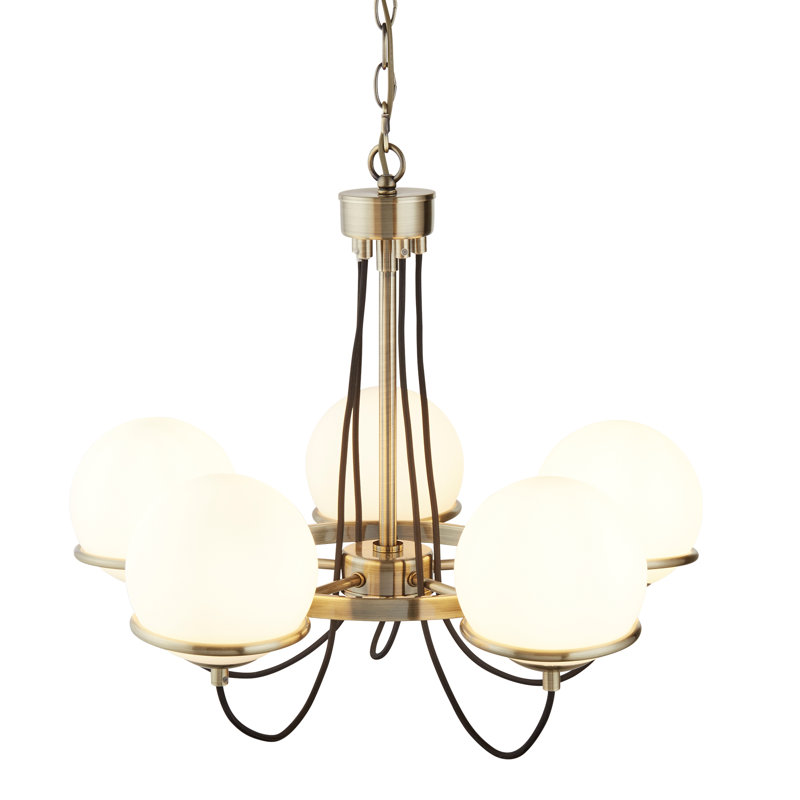 Yorba 5 - Light Shaded Chandelier