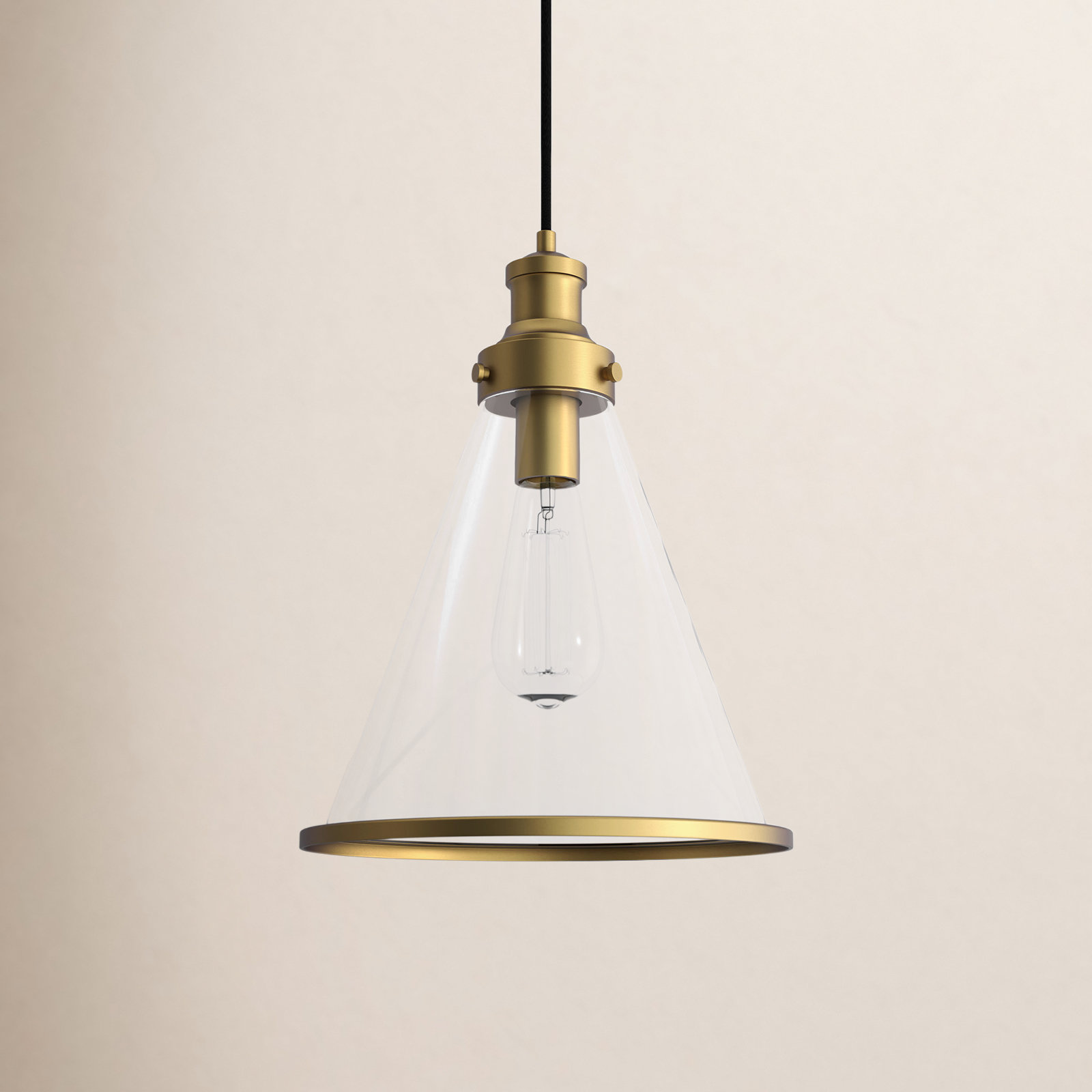 Reverie Single Light Glass Dimmable Pendant