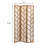 Walnut and Linen Foldable Panel Screen