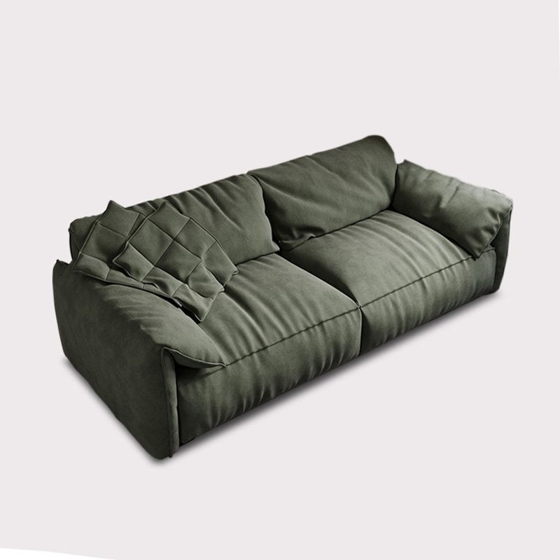 Causeuse-coussin modulaire verte 100% polyester, Vert