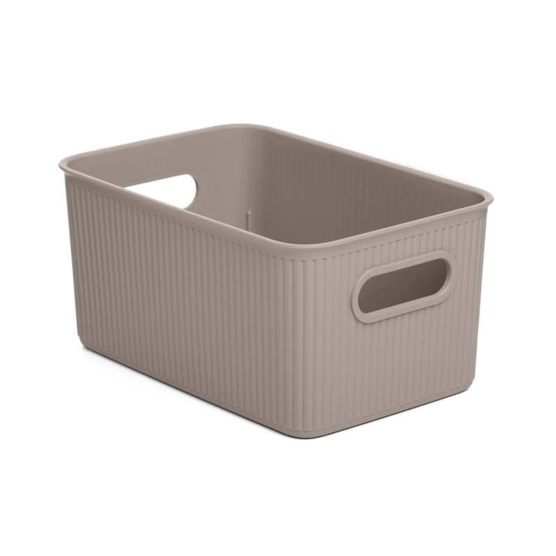 Cube en plastique, Taupe, H 5 po x l 10,5 po x P 7 po