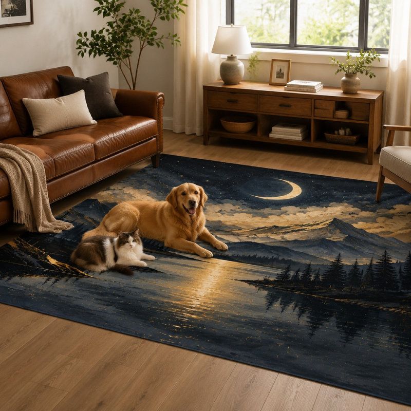 Tapis de nuit avec vue sur la montagne 1Pcs, W31,5 * L47,2 po * 1 pièce