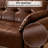Latitude Run® Faux Leather Upholstered Futon Sofa Bed with Armrests and Backrest Adjustable-394392131