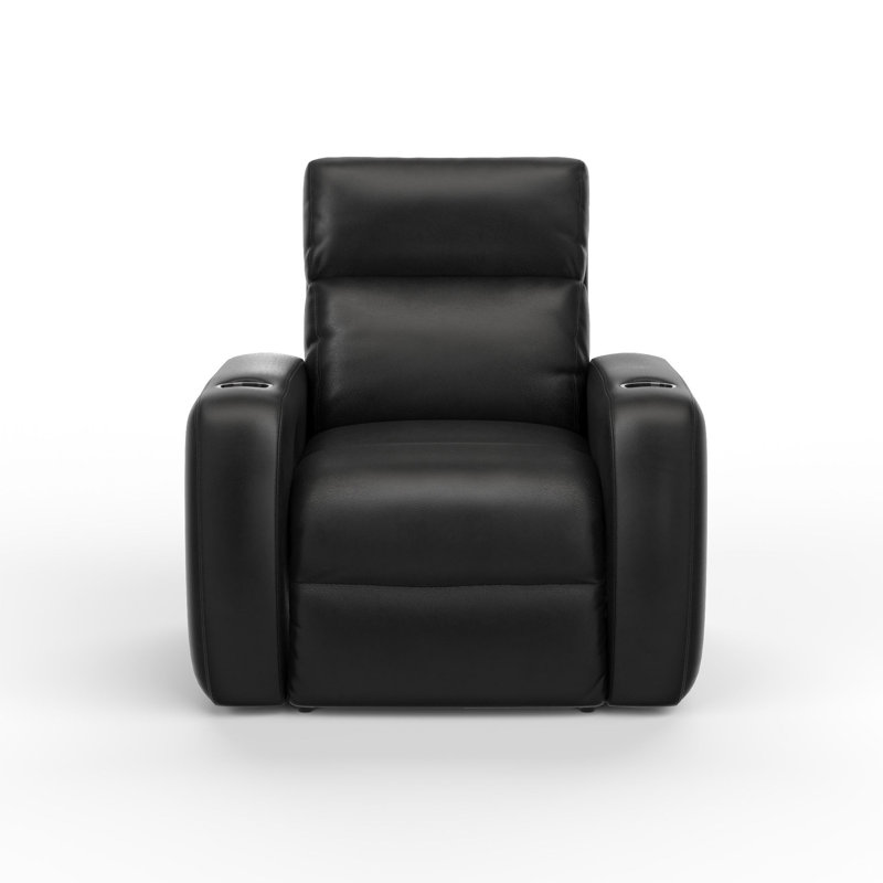 Leather Recliner, Maxima Black