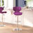 Claudine Contemporary Cozy Mid-Back Vinyl Adjustable Height Barstool with Chrome Base-2119827750