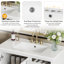 Meuble-lavabo de 36 po de largeur avec lavabo en céramique et deux portes à fermeture douce, meuble-lavabo moderne avec tablettes réglables et 3 tiroirs pour la salle de bain-115284816