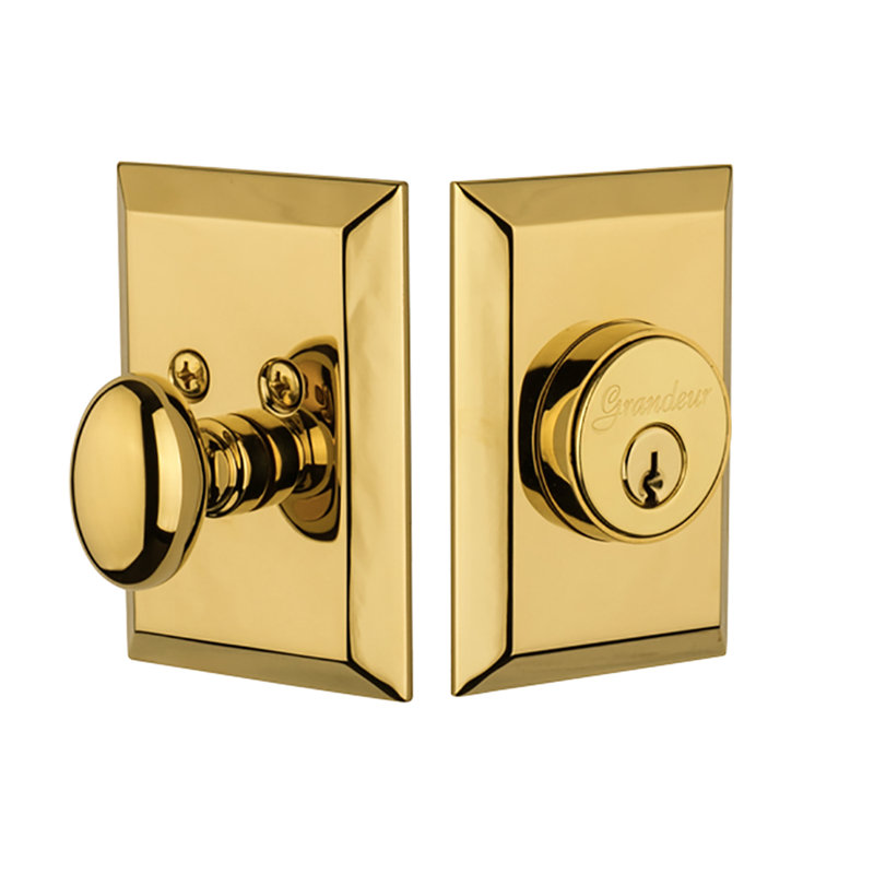 Fifth Avenue Single Cylinder Deadbolt, Lifetime Brass, 2.75"